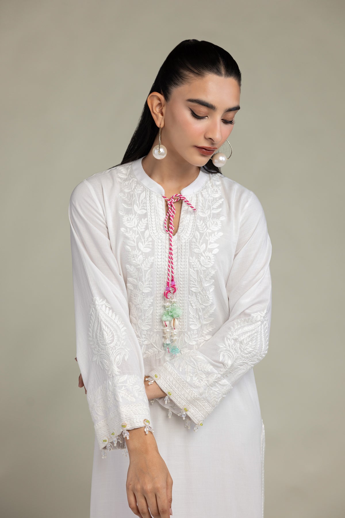 White Silk Kurta