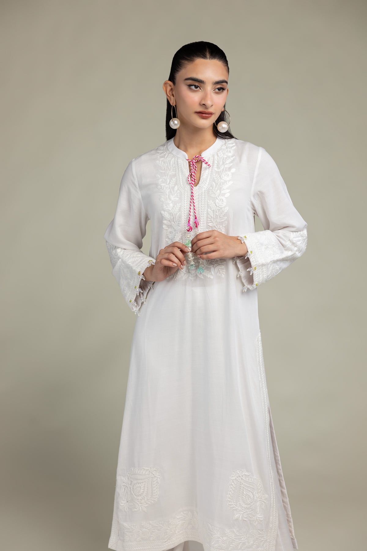 White Silk Kurta