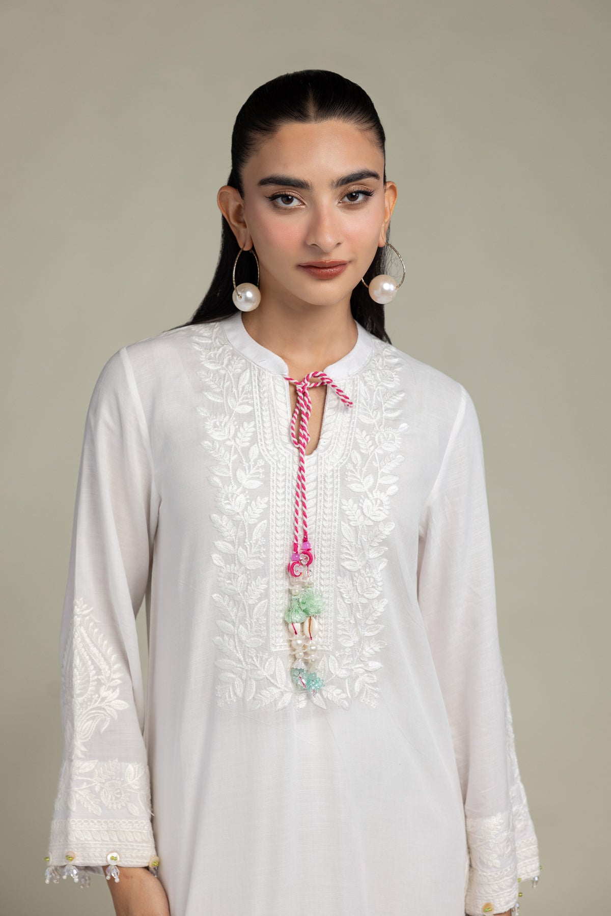 White Silk Kurta