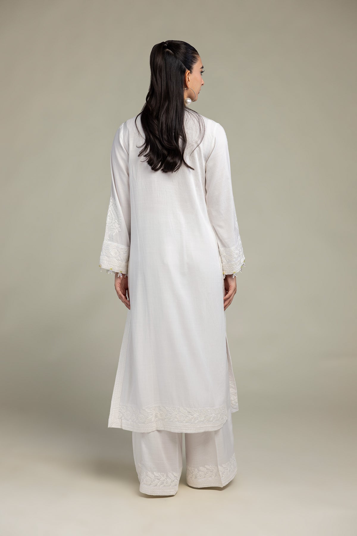 White Silk Kurta