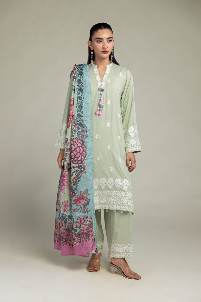Floral Silk Kurta