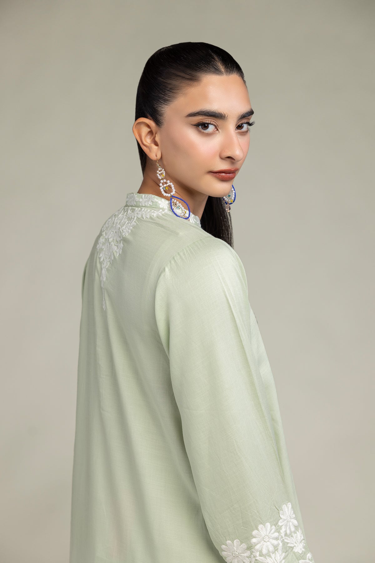 Floral Silk Kurta