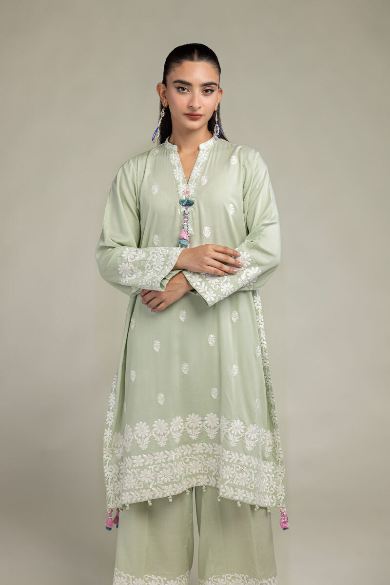 Floral Silk Kurta
