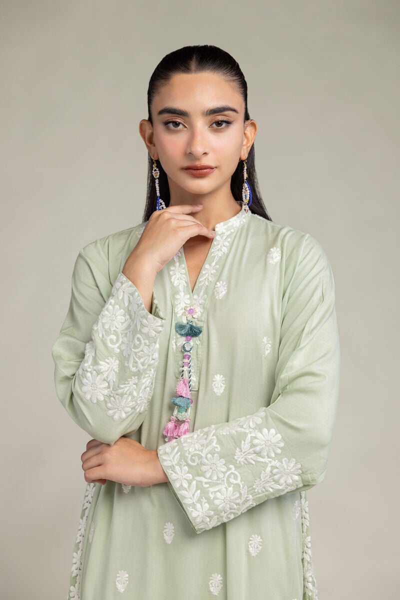 Floral Silk Kurta