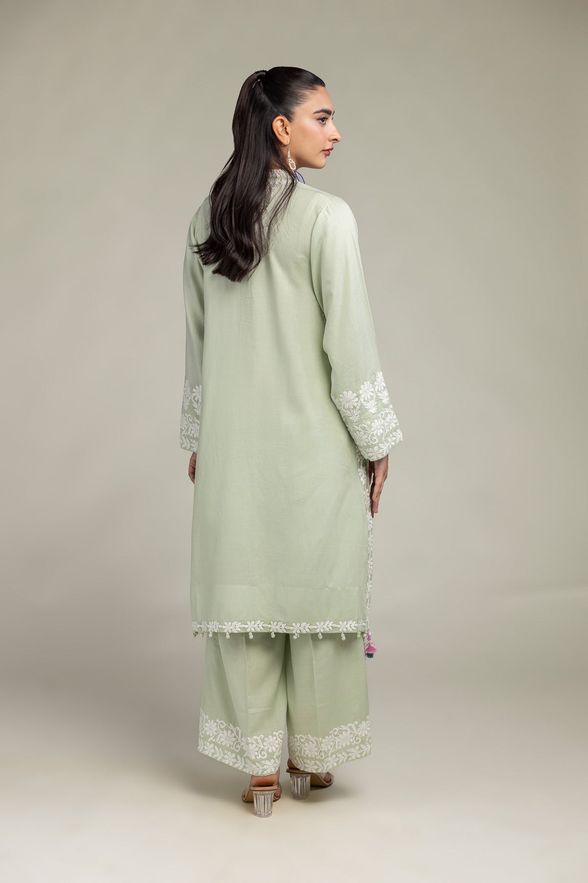 Floral Silk Kurta