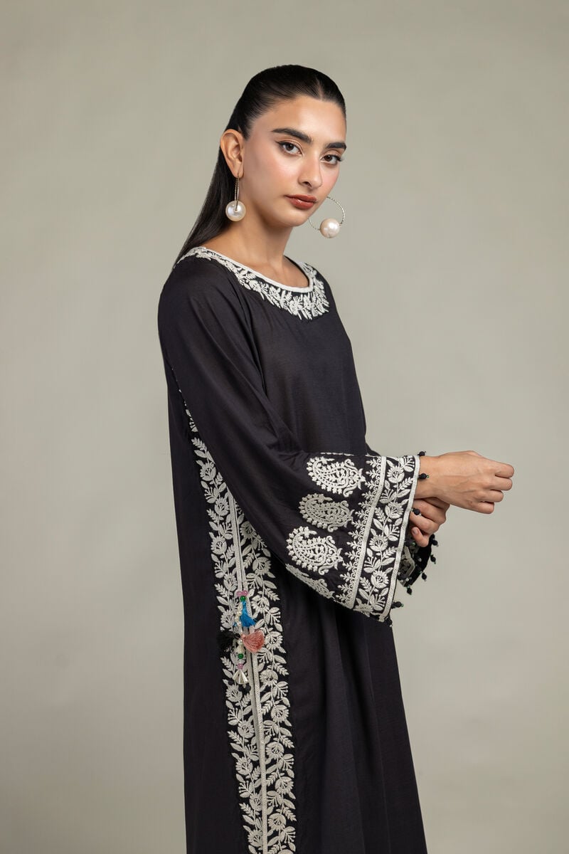 Black Silk Kurta