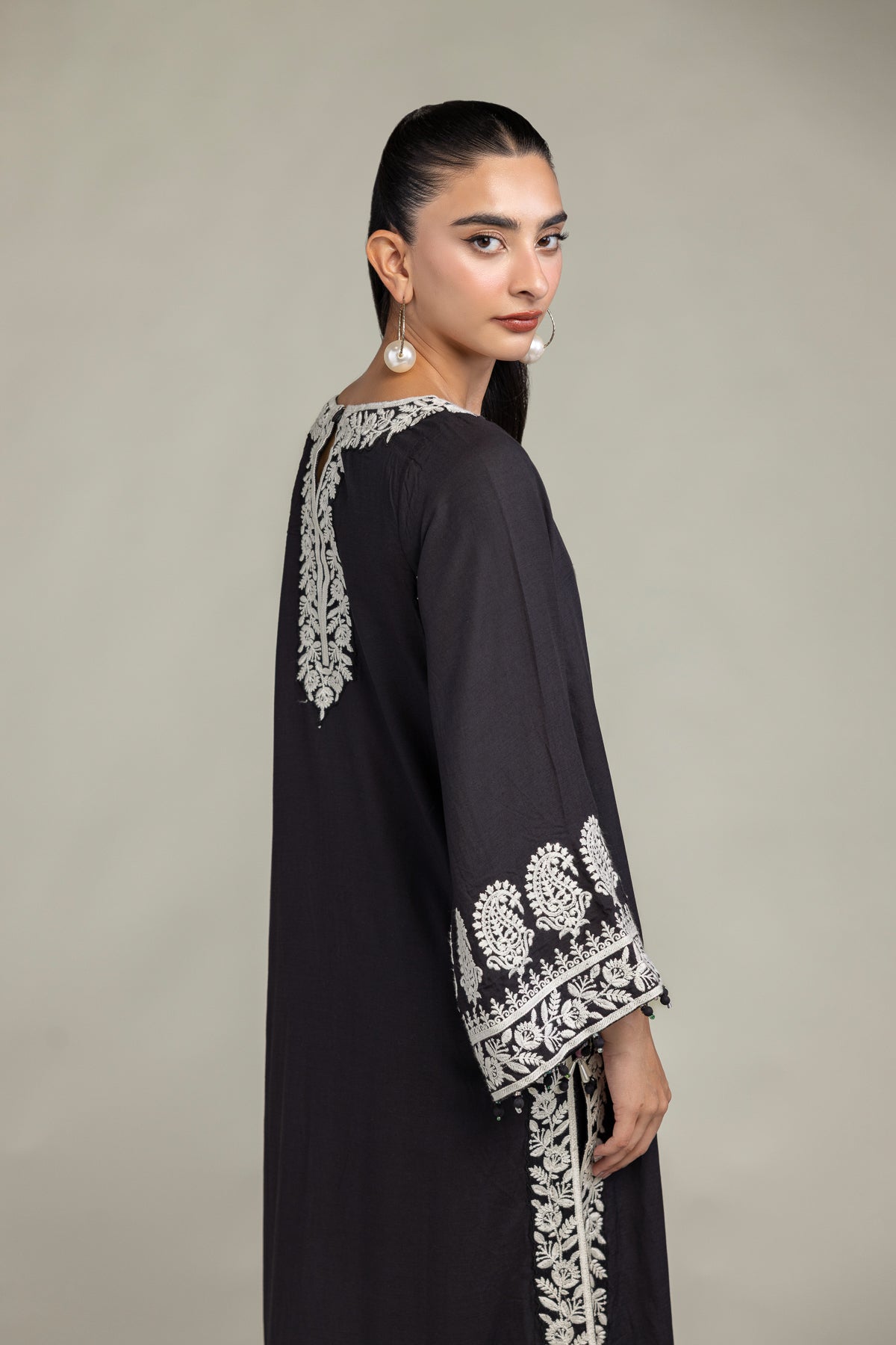Black Silk Kurta