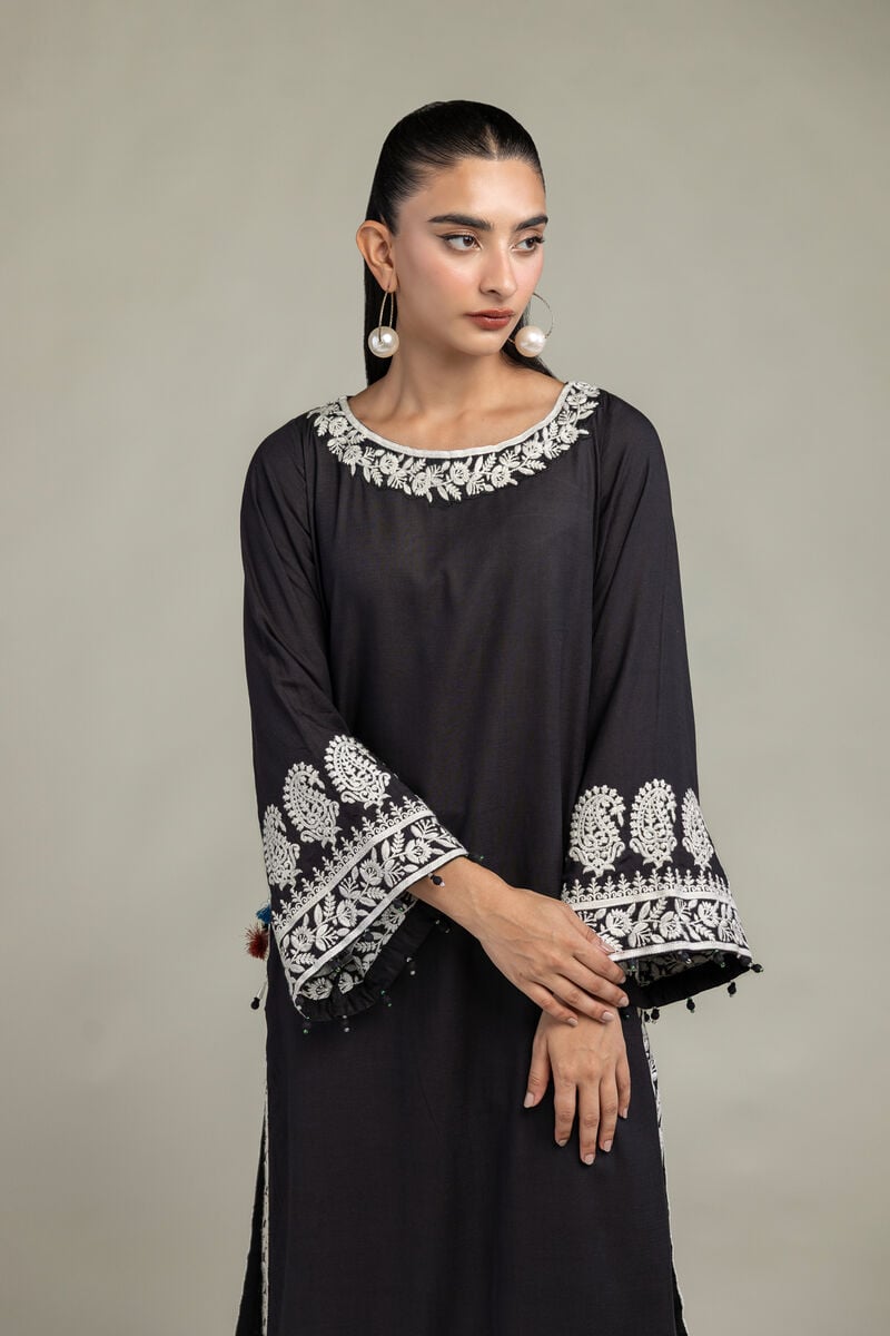 Black Silk Kurta