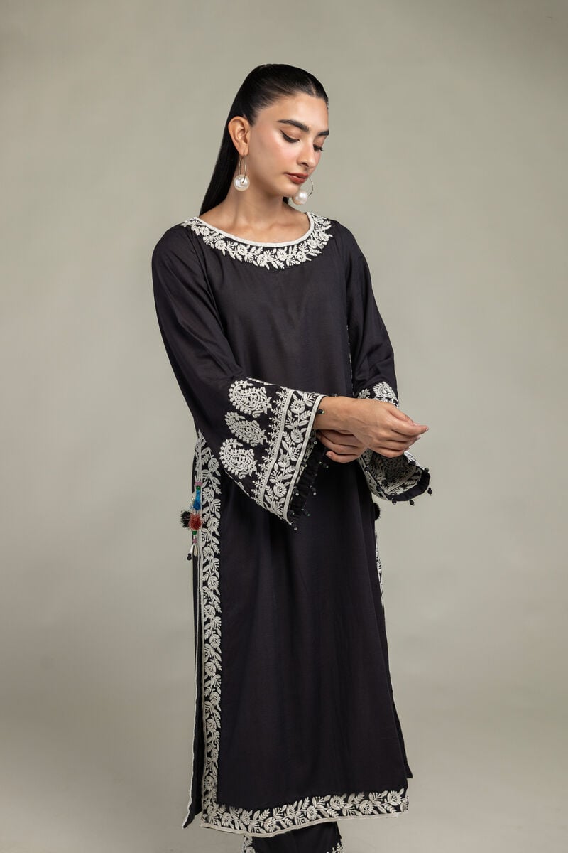 Black Silk Kurta