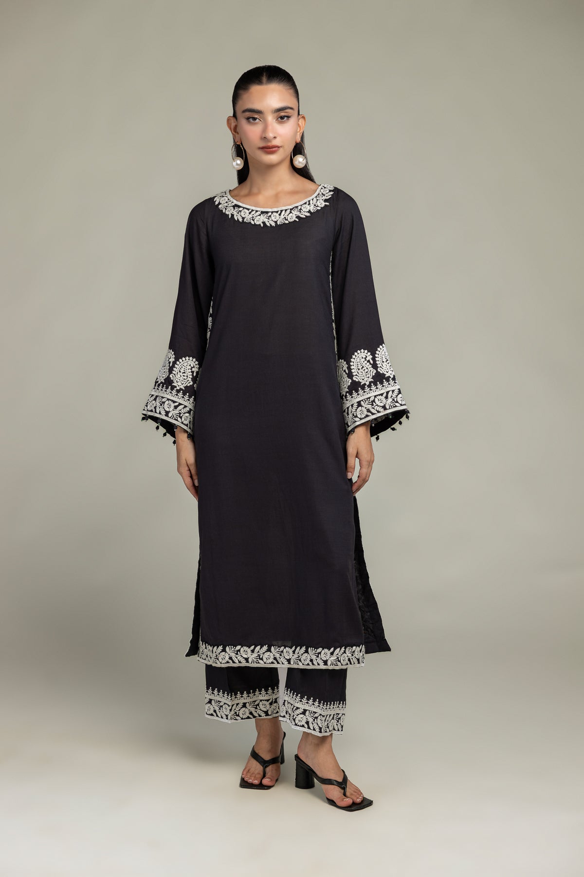 Black Silk Kurta