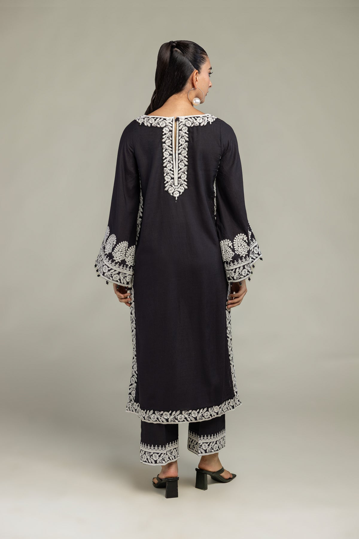 Black Silk Kurta