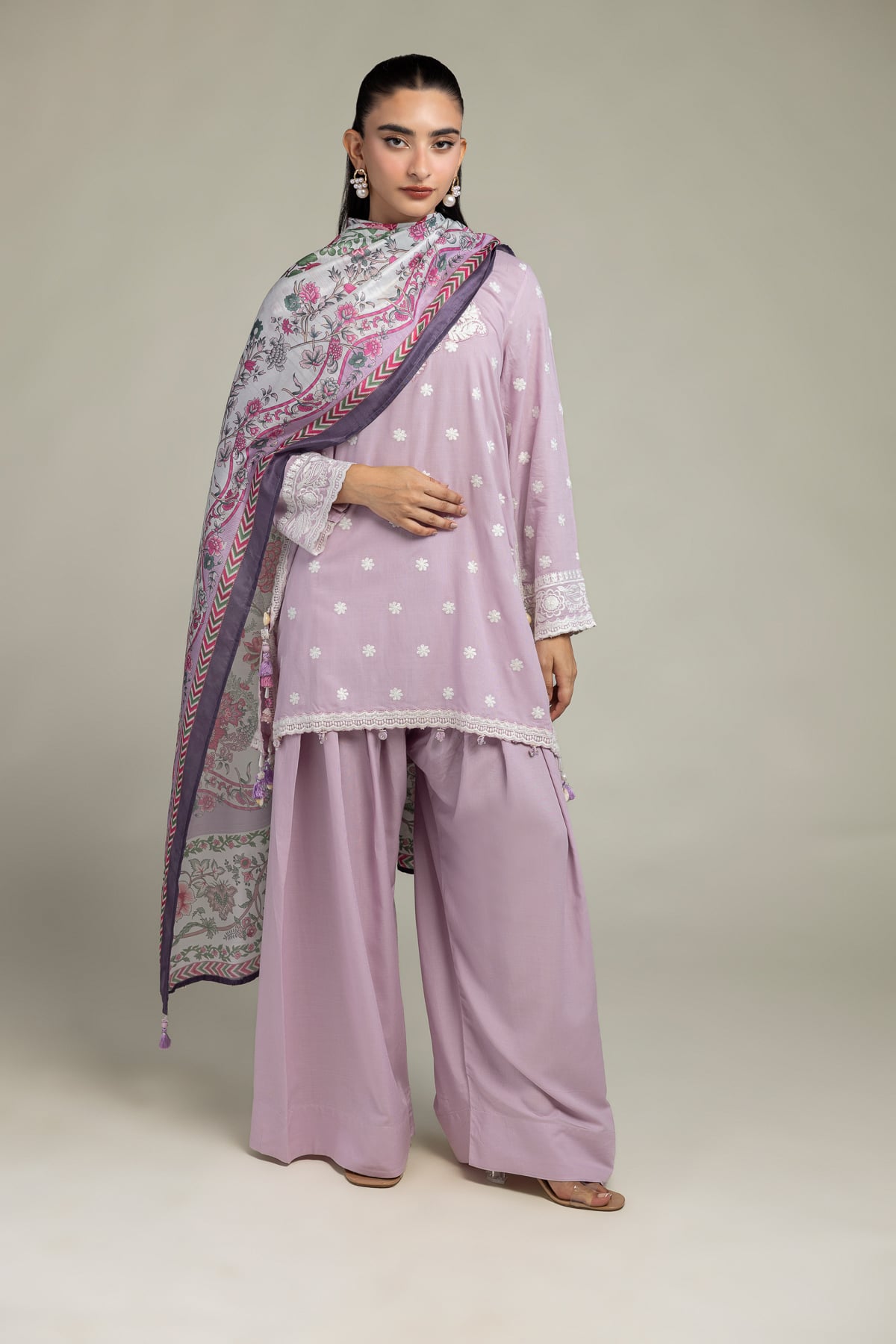 Solid Lavender Shalwar