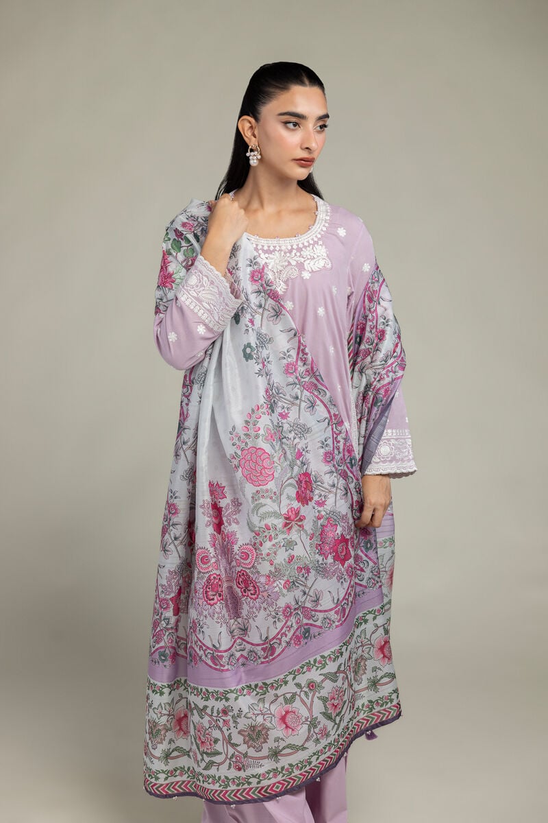 Floral Silk Dupatta