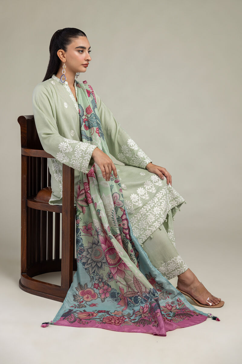 Silk Floral Dupatta
