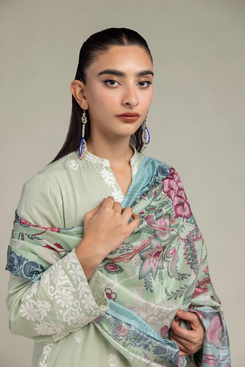 Silk Floral Dupatta