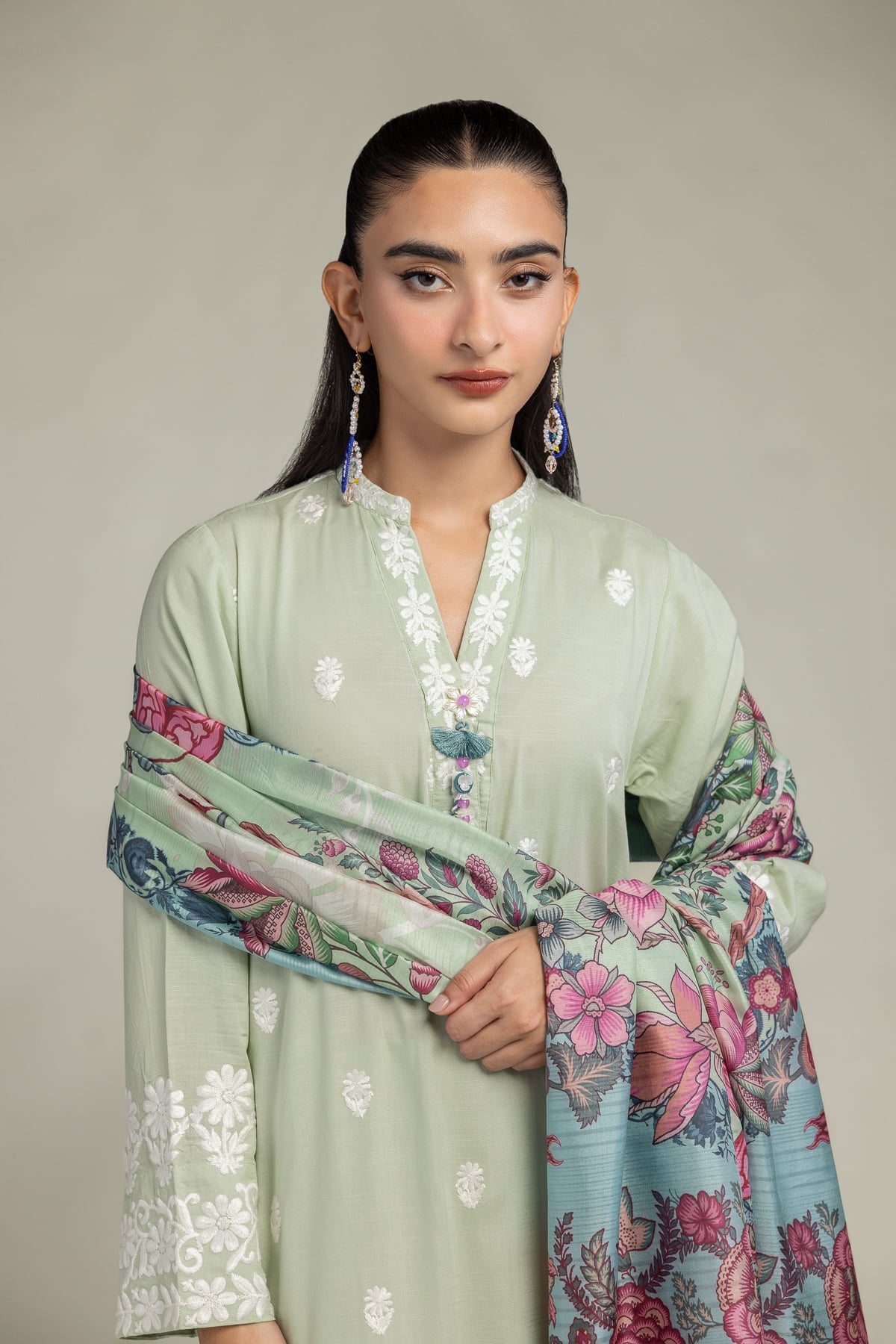 Silk Floral Dupatta
