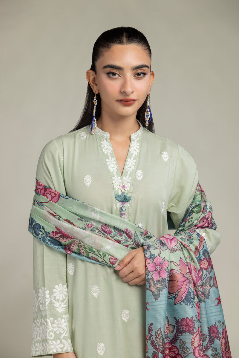 Silk Floral Dupatta