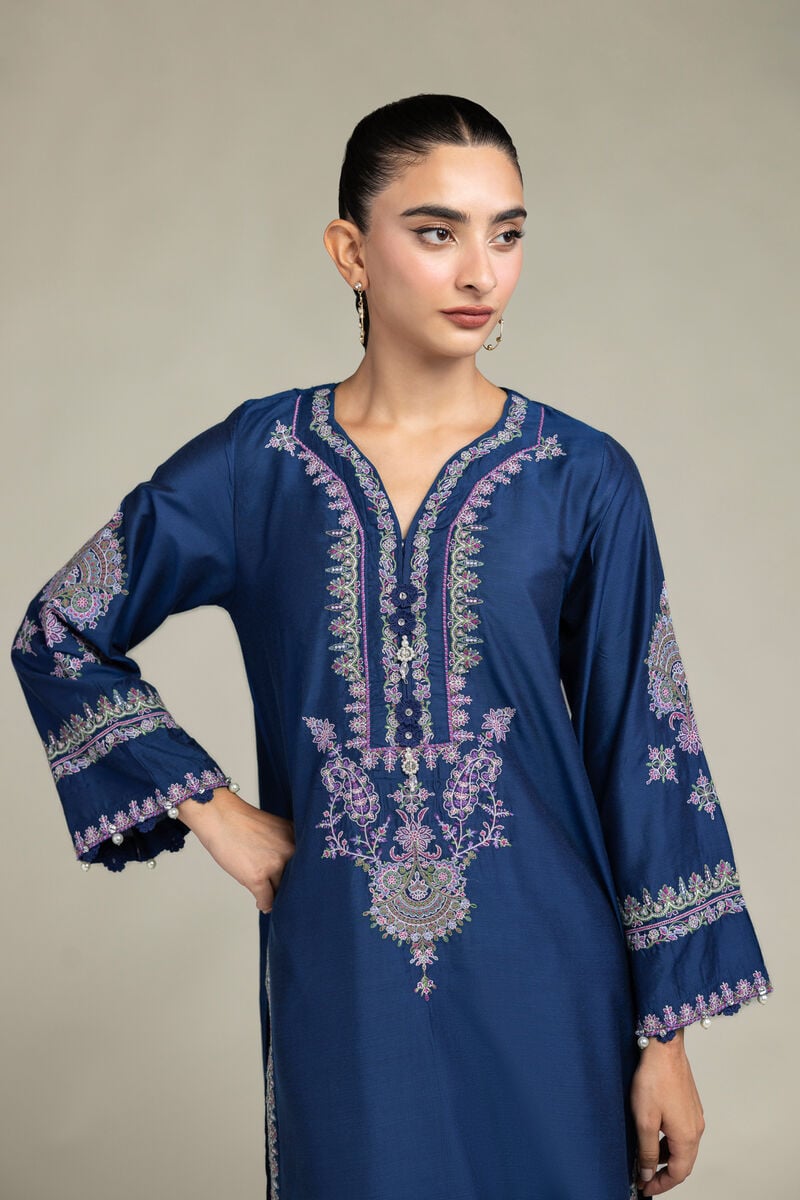 Navy Longline Kurta