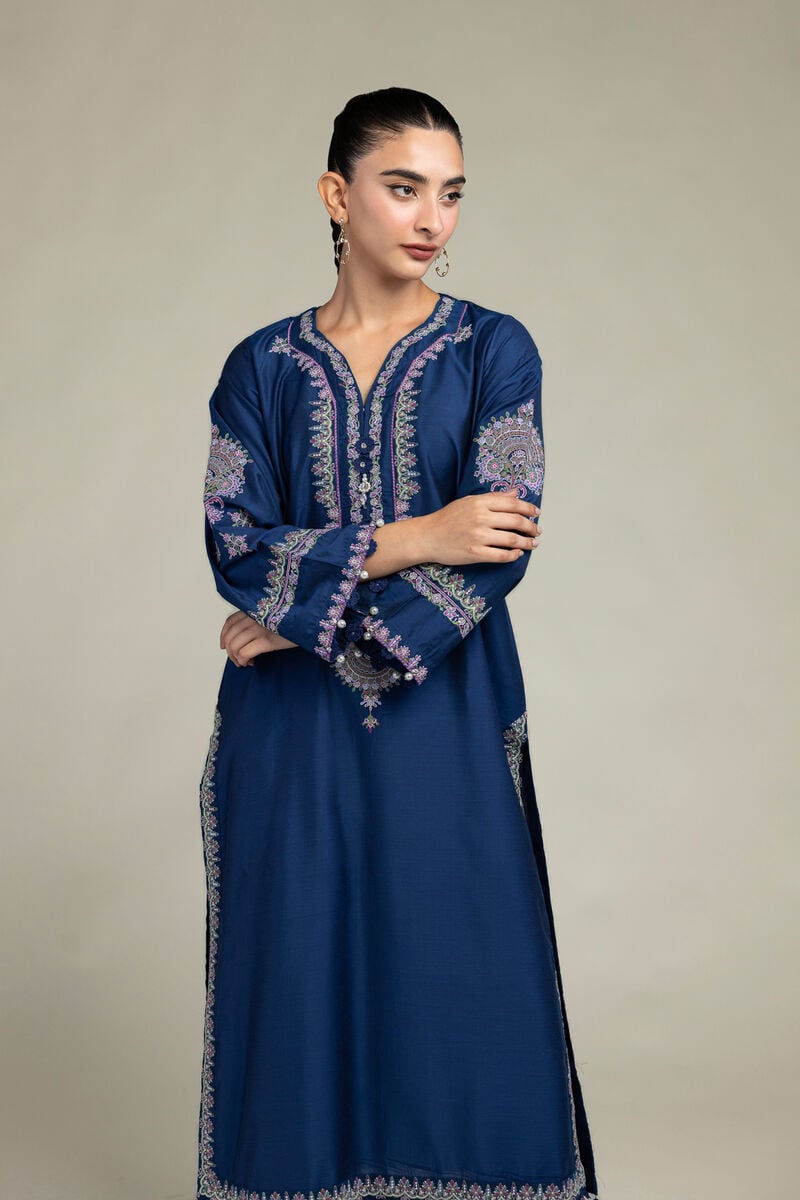 Navy Longline Kurta