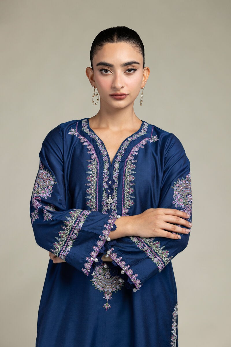 Navy Longline Kurta