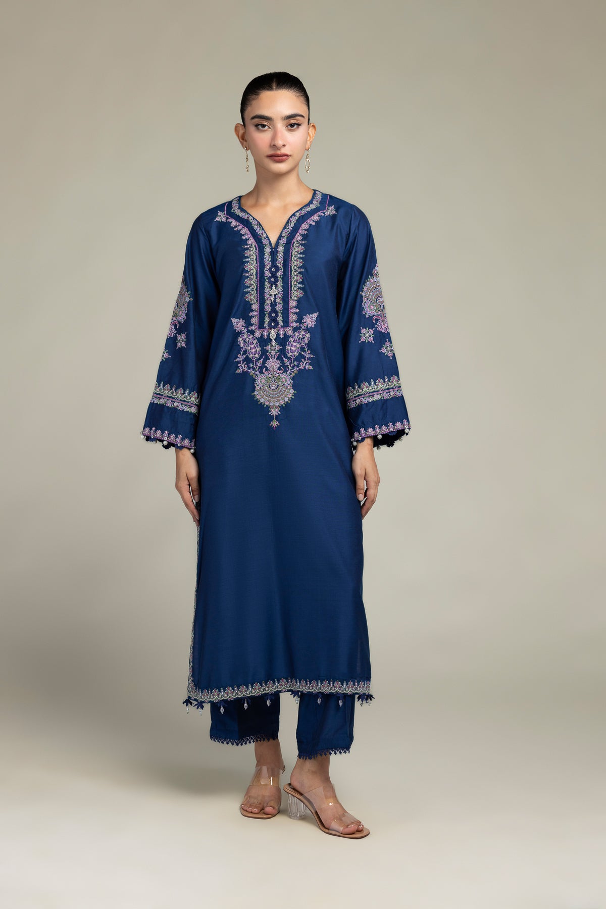 Navy Longline Kurta