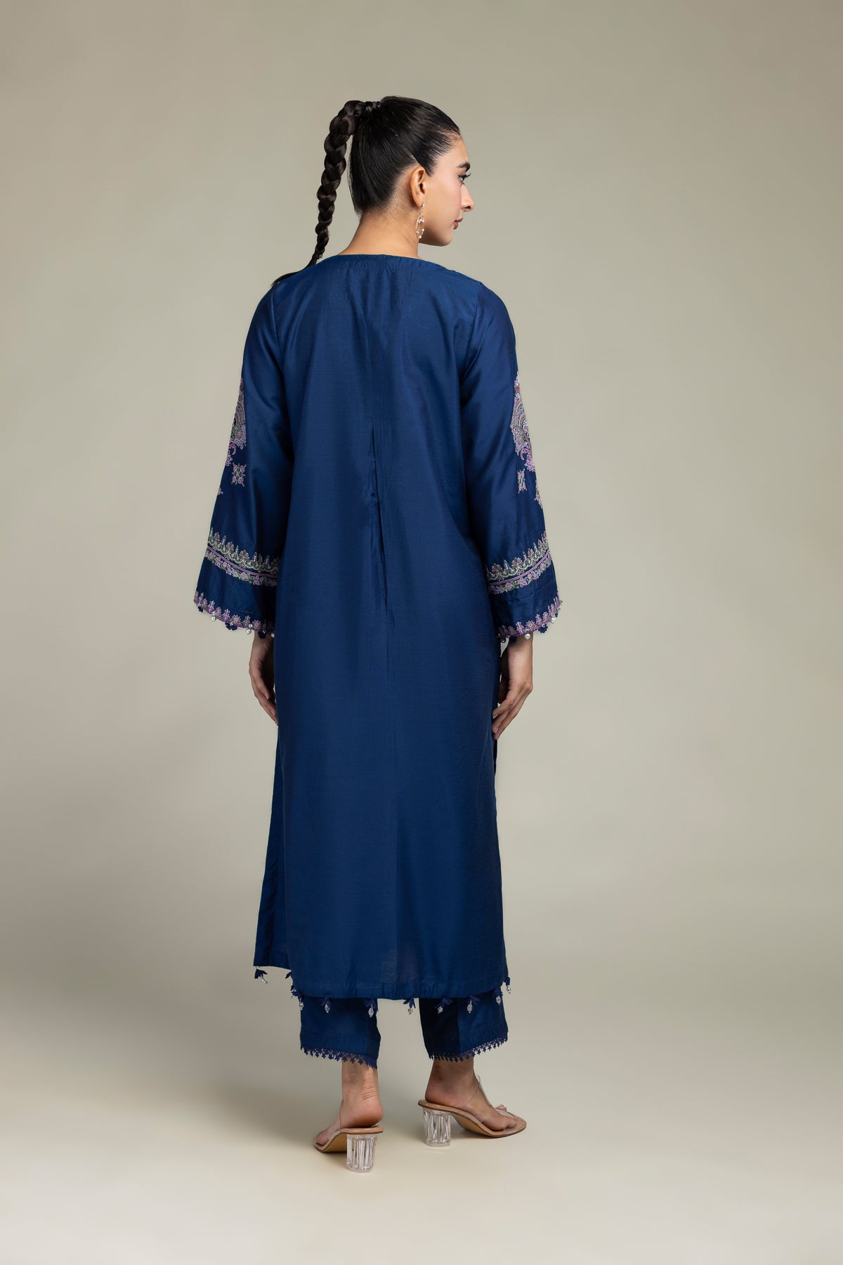 Navy Longline Kurta