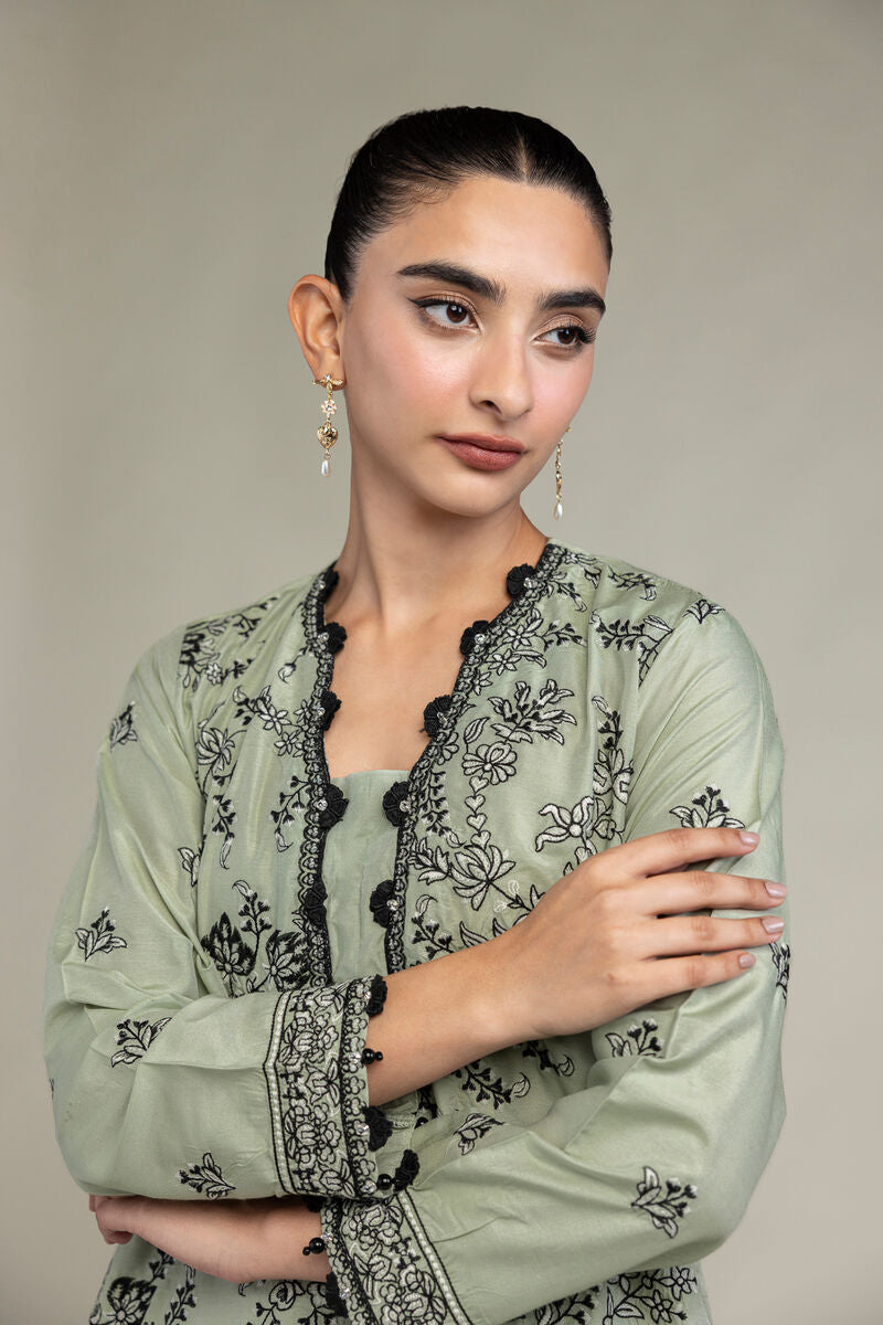 Floral Silk Kurta