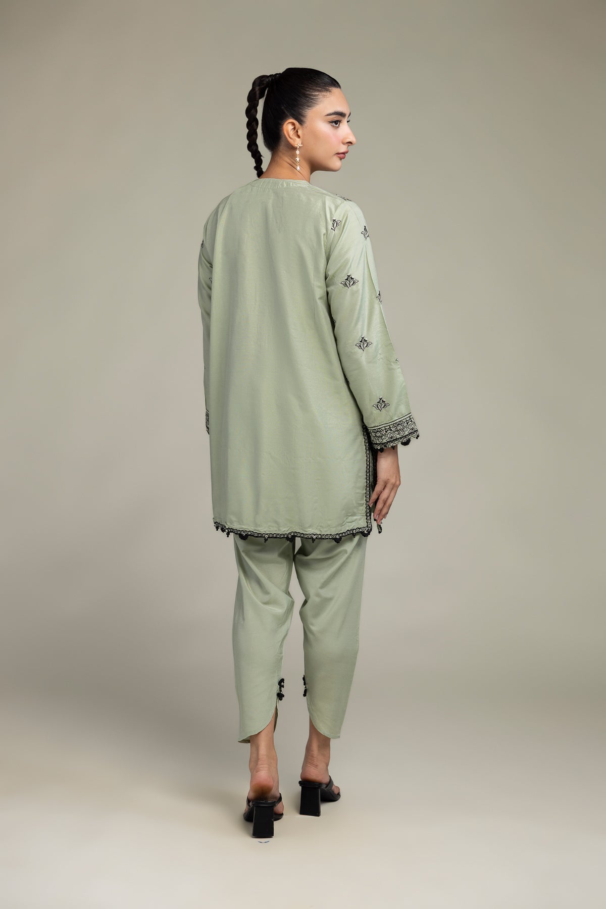 Floral Silk Kurta