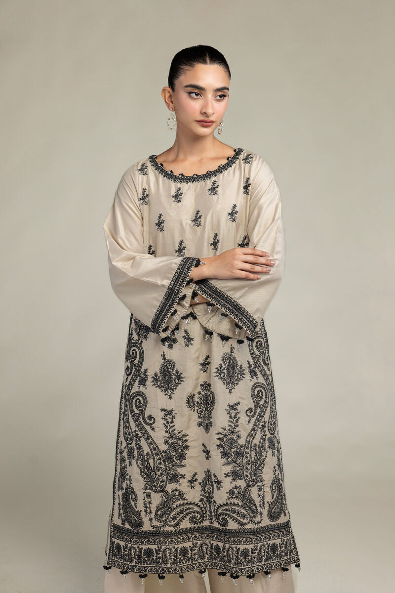 Floral Beige Kurta