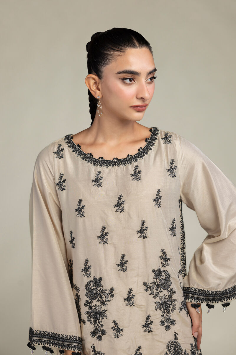 Floral Beige Kurta