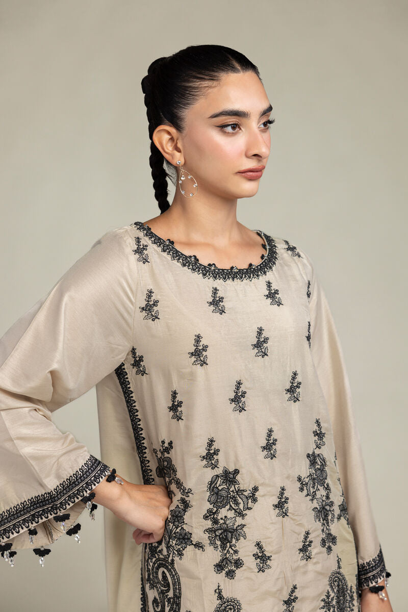 Floral Beige Kurta