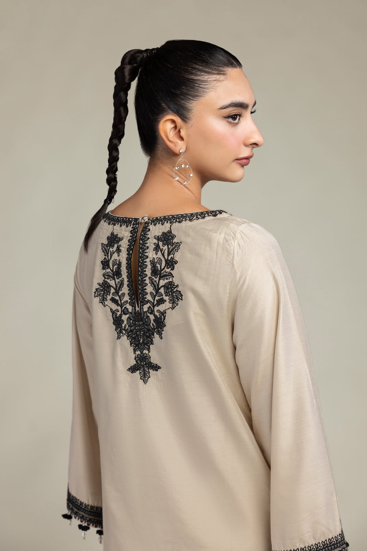 Floral Beige Kurta