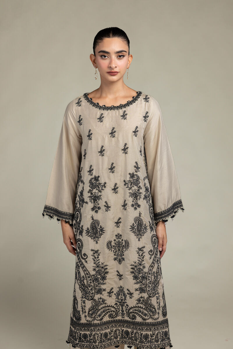 Floral Beige Kurta