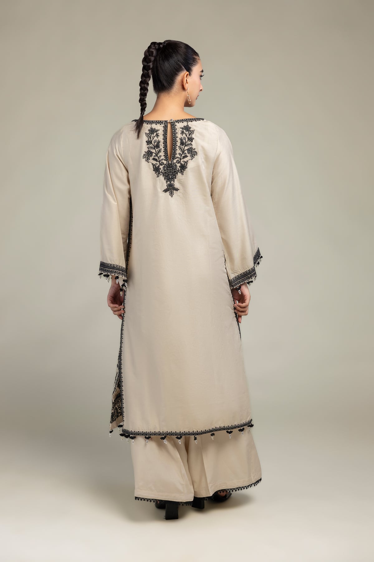 Floral Beige Kurta