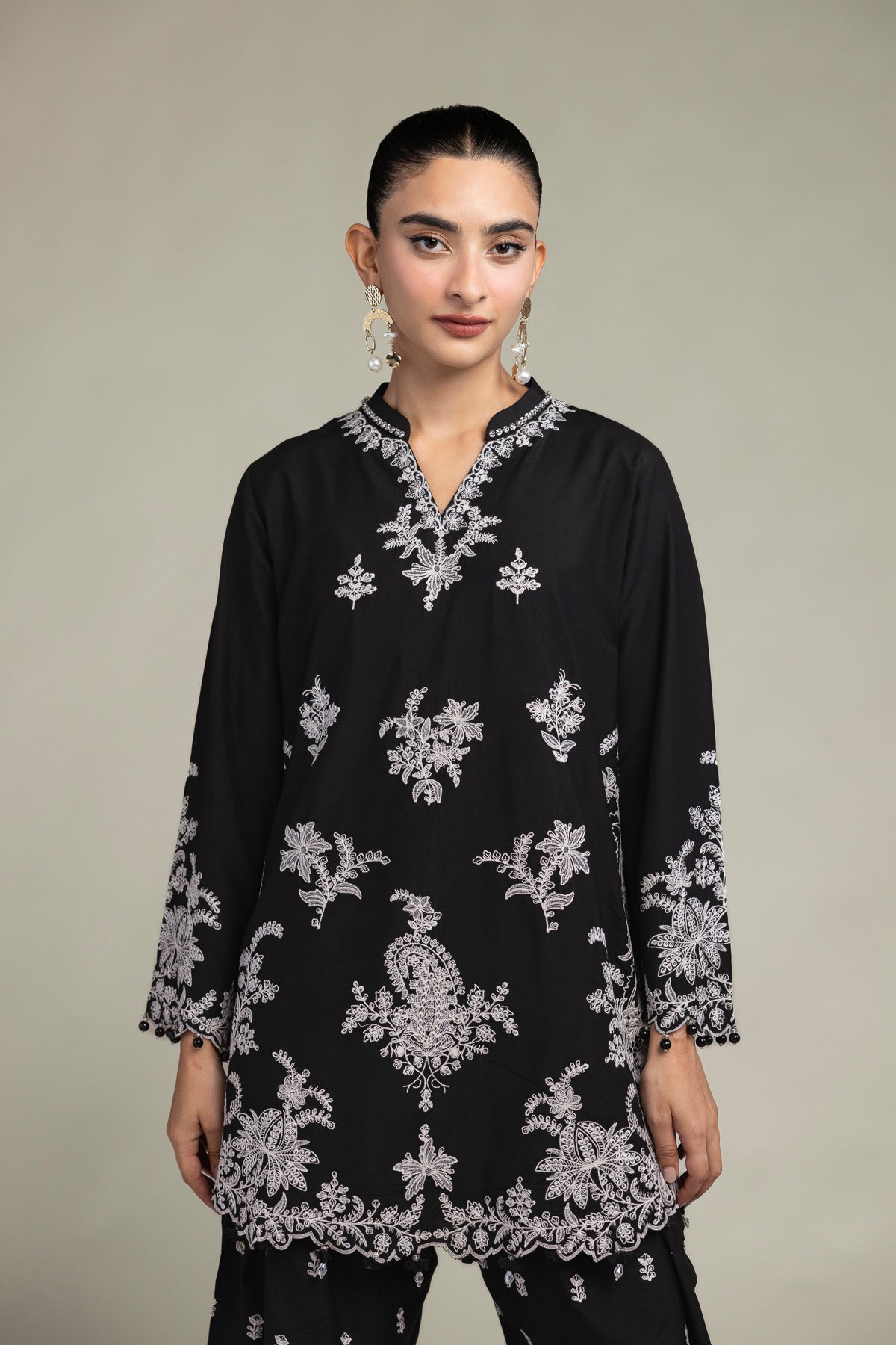 Black Silk Kurta