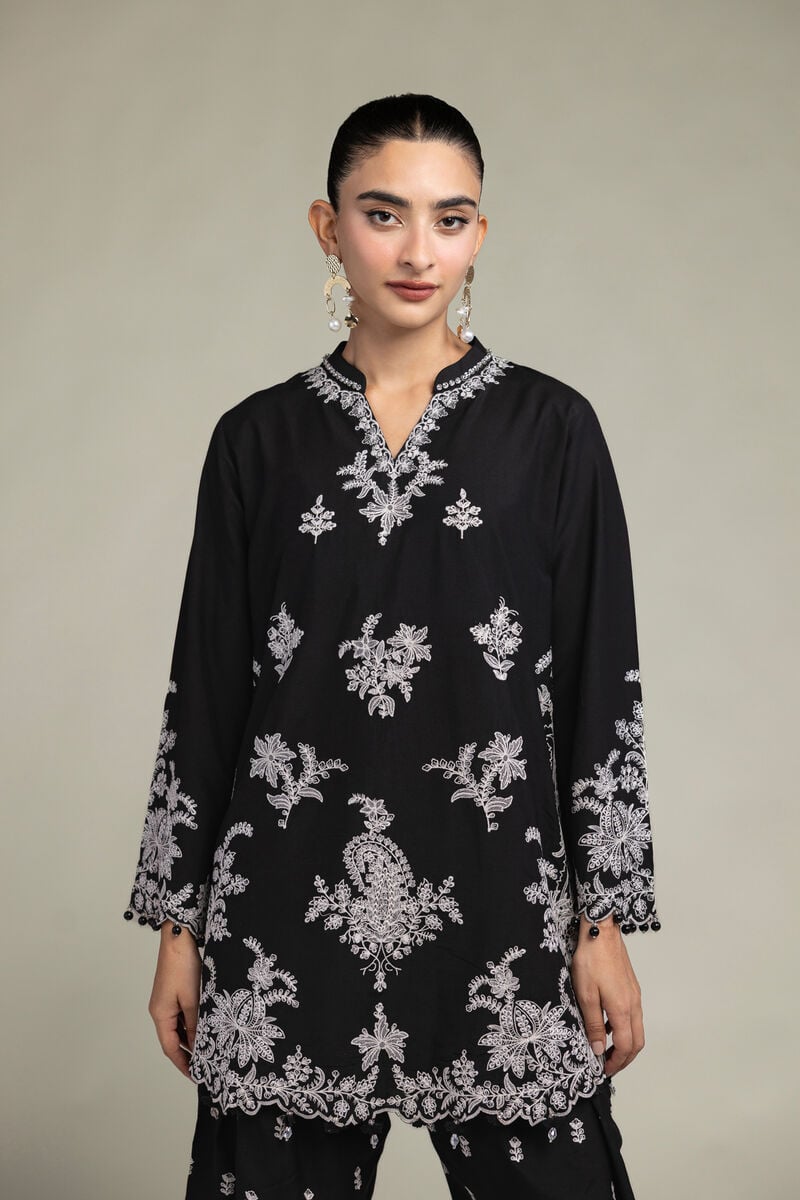 Black Silk Kurta