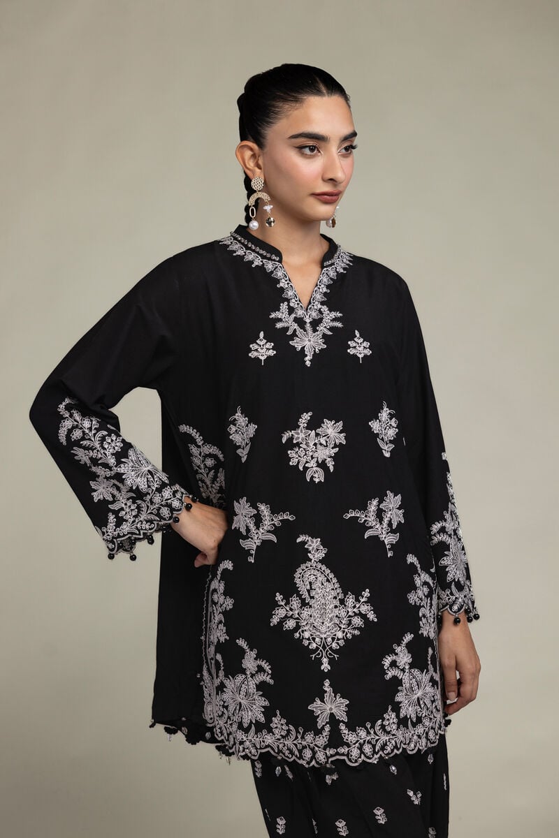 Black Silk Kurta