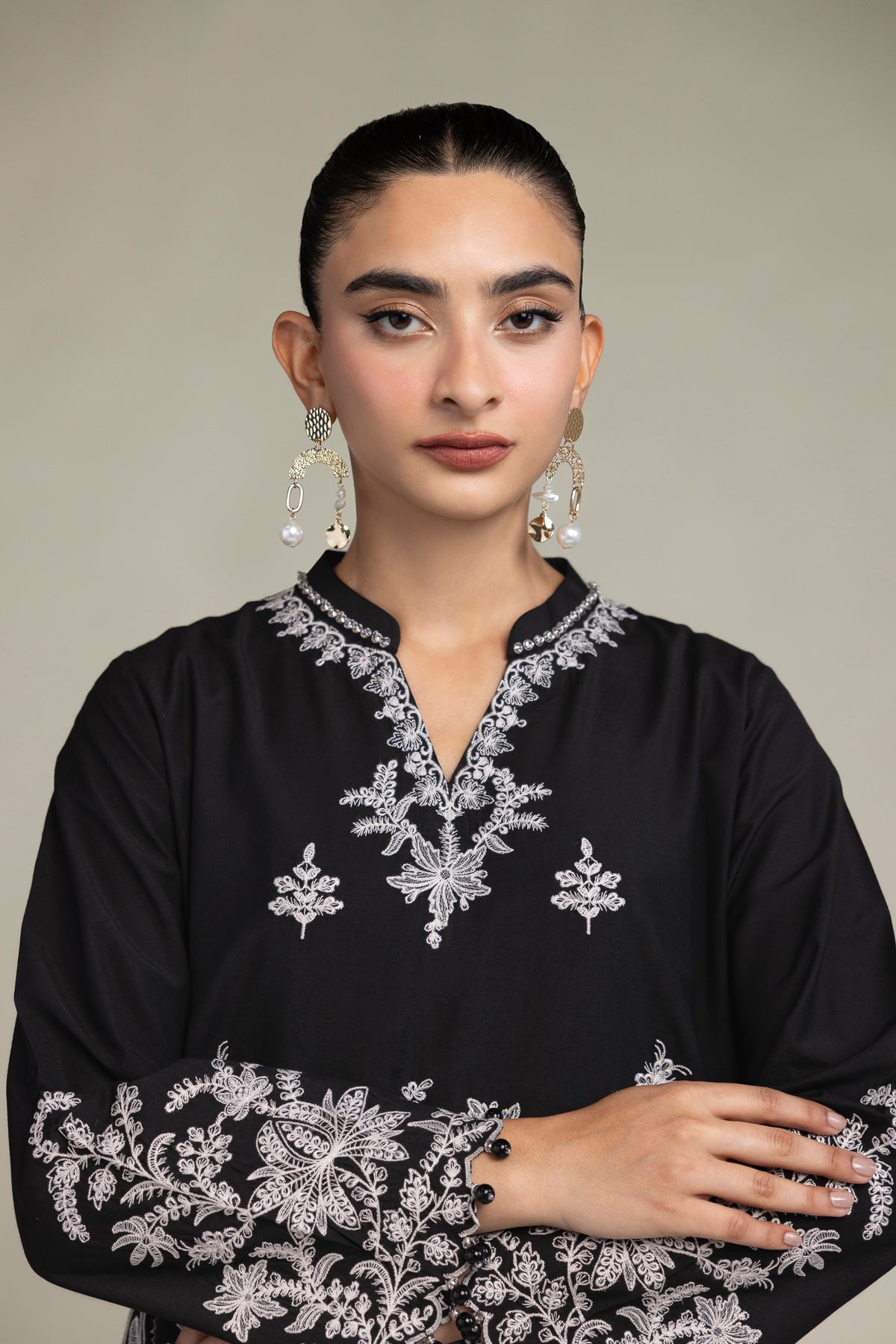Black Silk Kurta