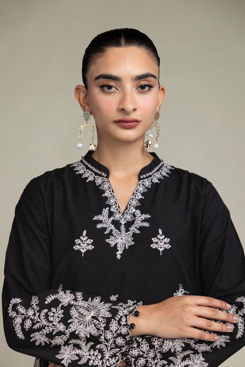 Black Silk Kurta