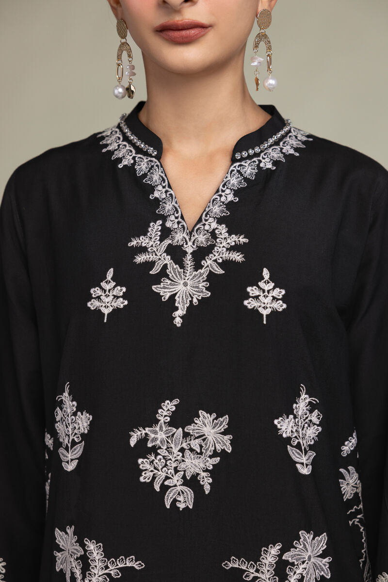 Black Silk Kurta