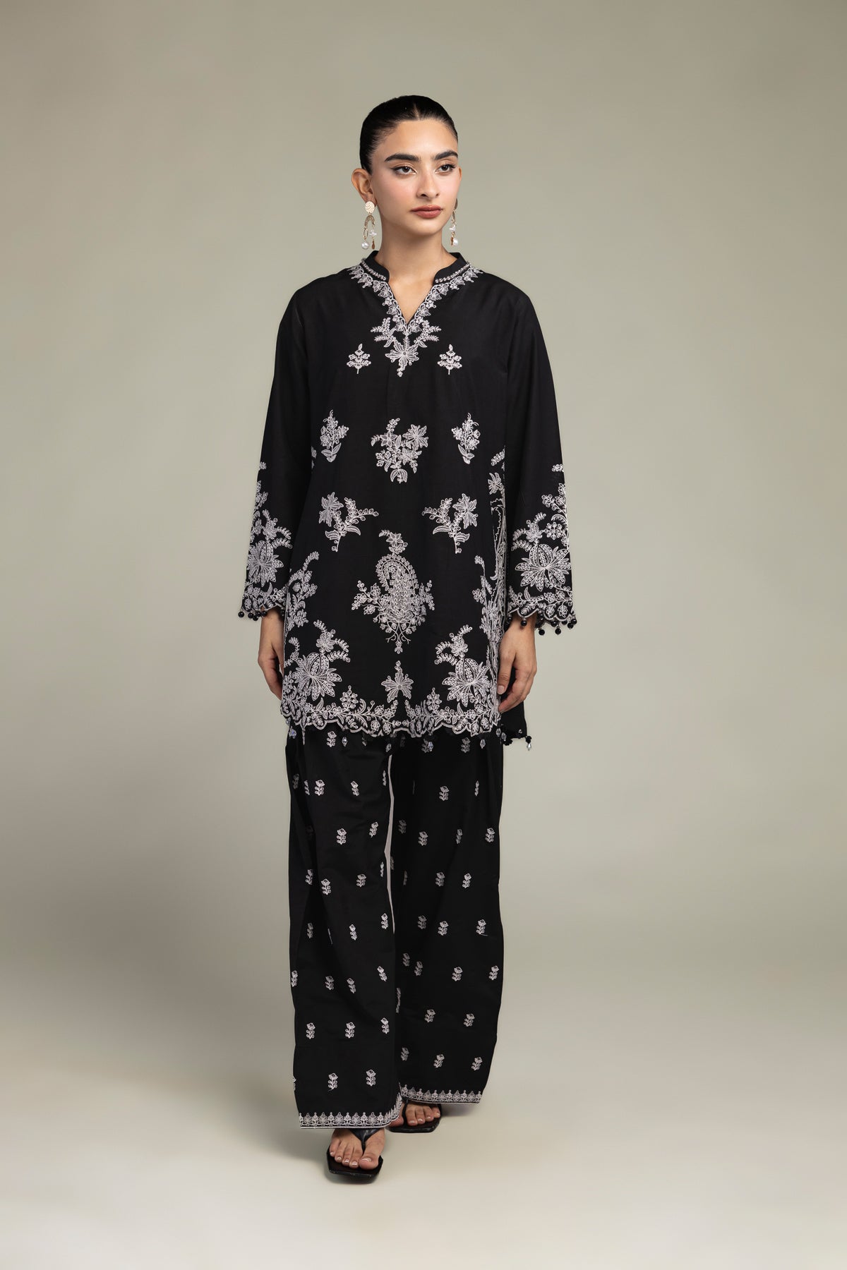 Black Silk Kurta