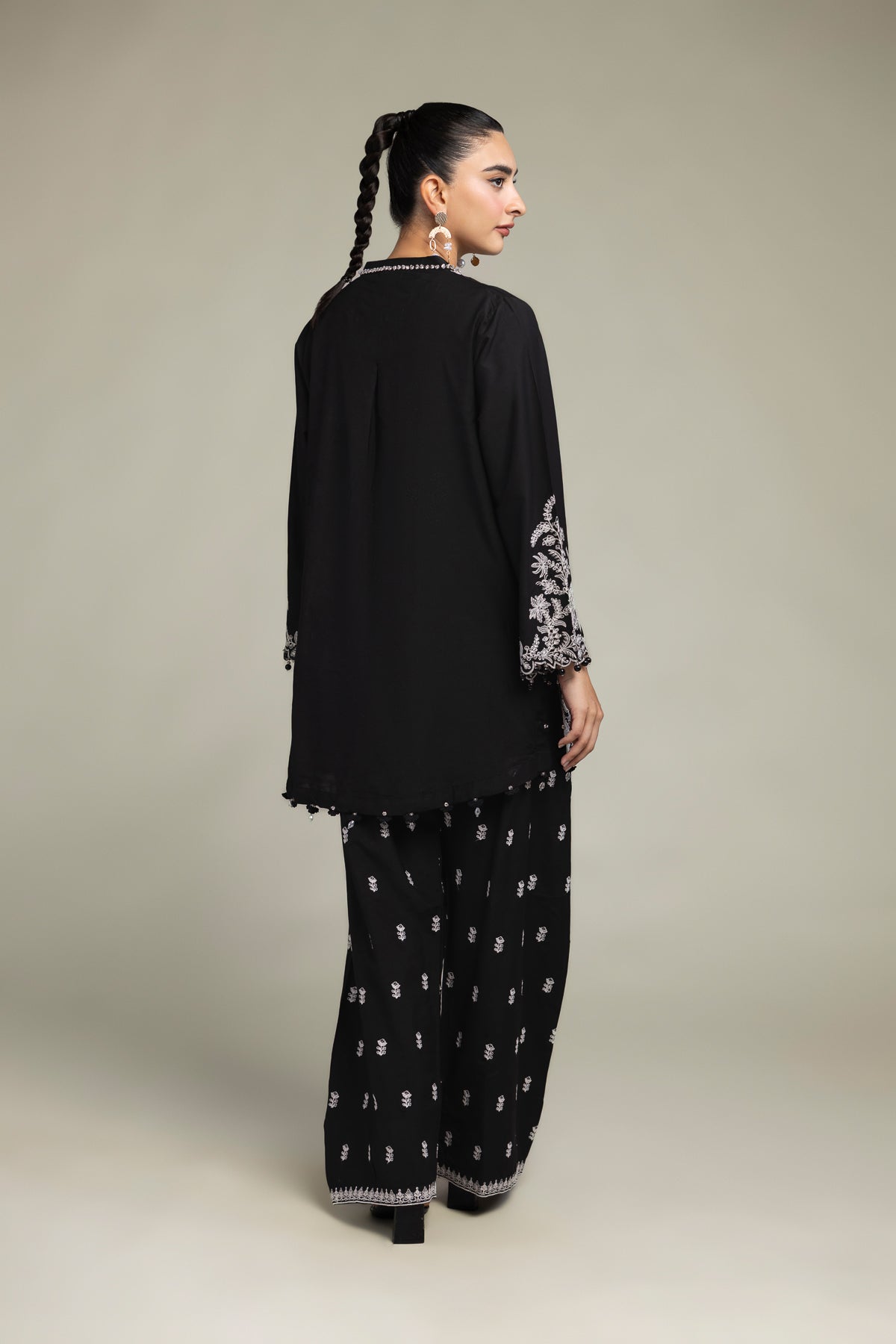 Black Silk Kurta