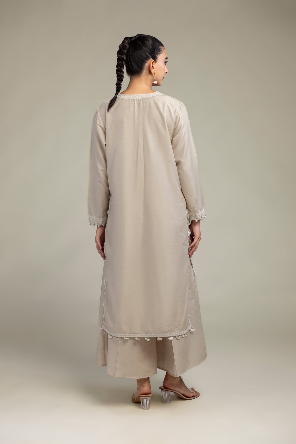 Paisley Beige  Kurta