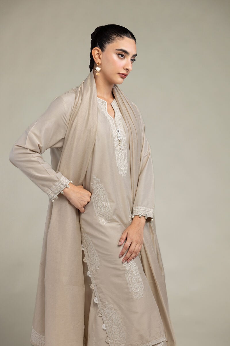 Paisley Beige  Kurta