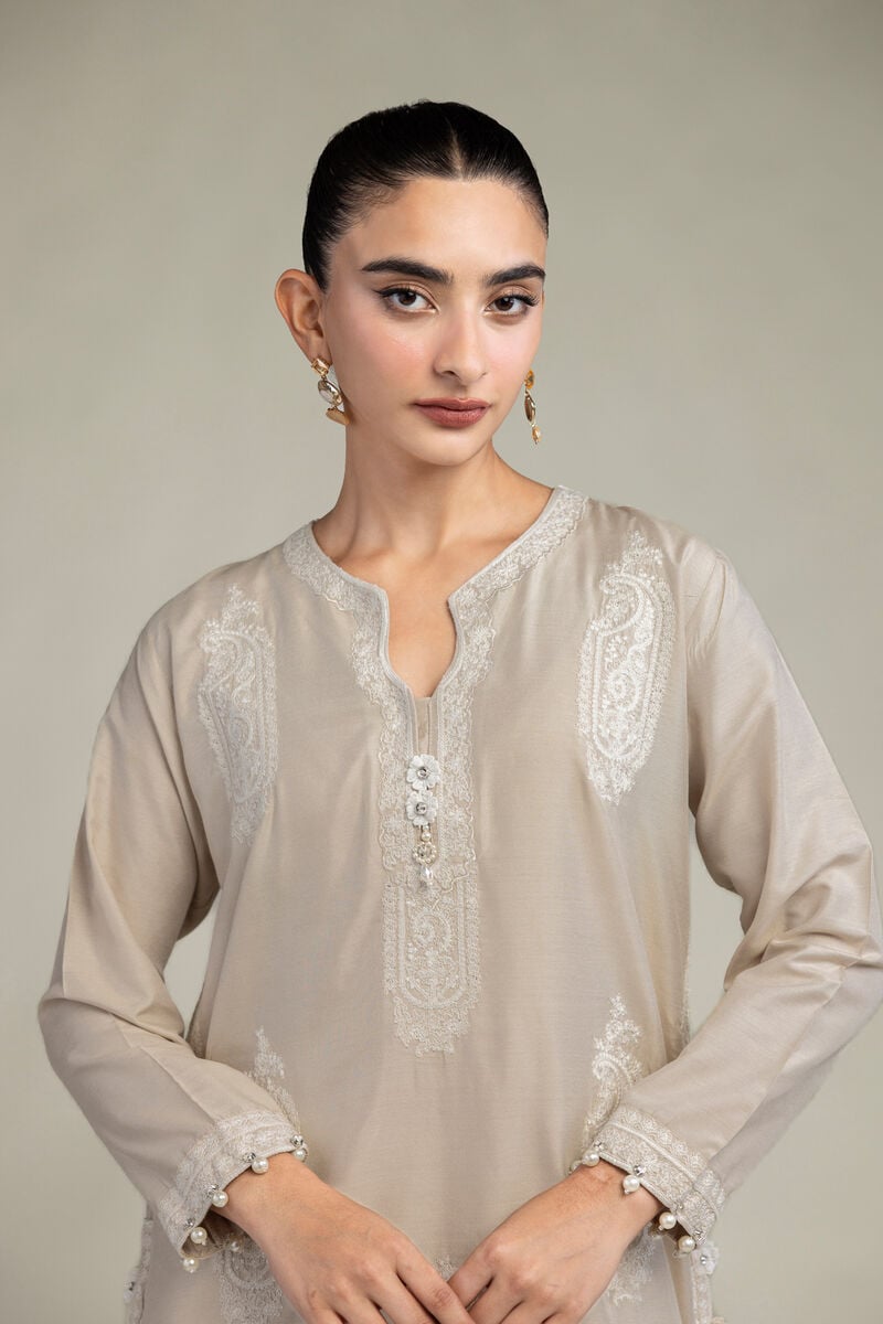 Paisley Beige  Kurta
