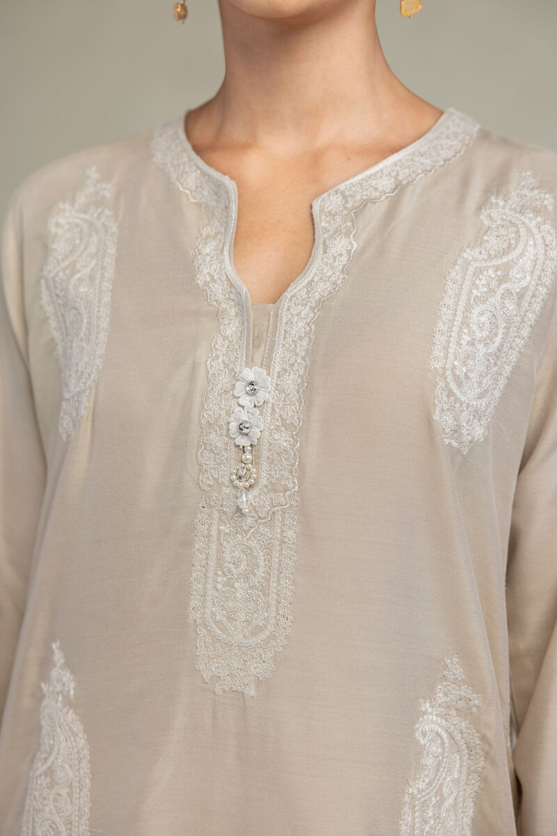 Paisley Beige  Kurta