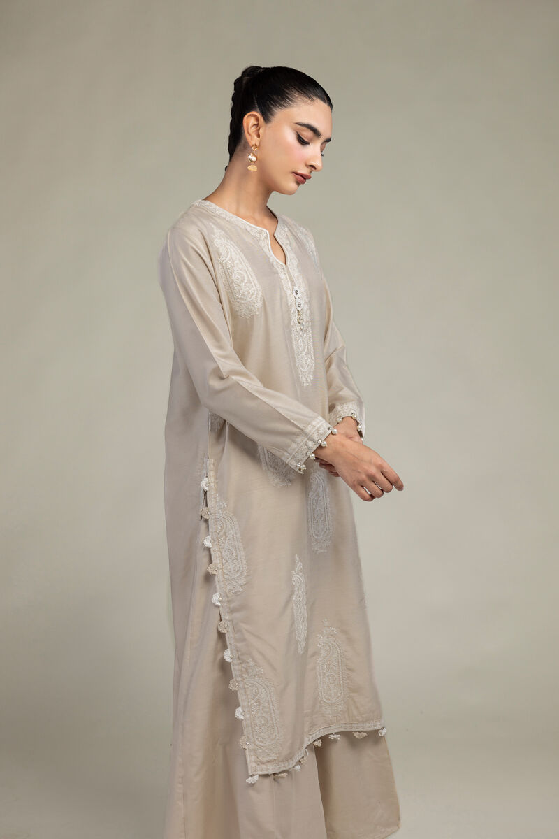 Paisley Beige  Kurta