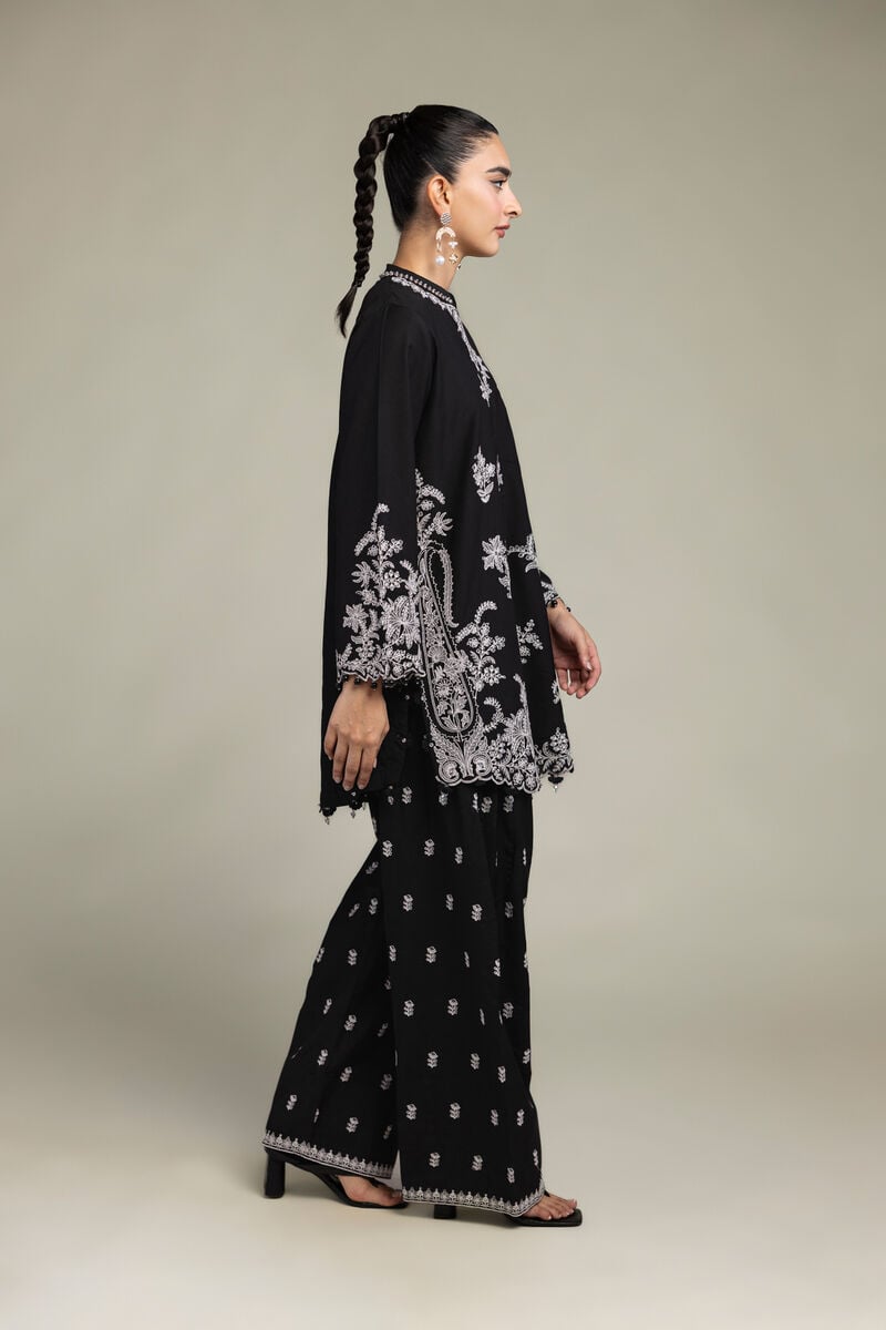 Floral Black Shalwar