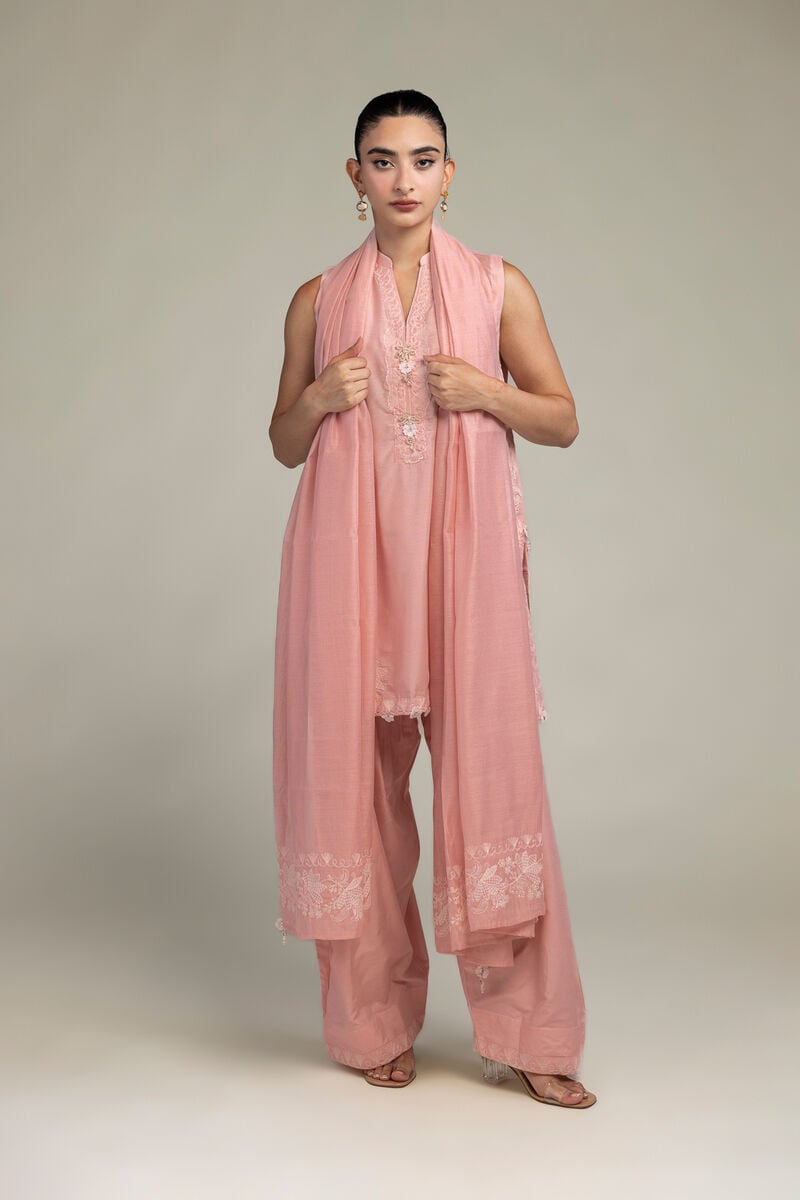 Floral Pink Dupatta