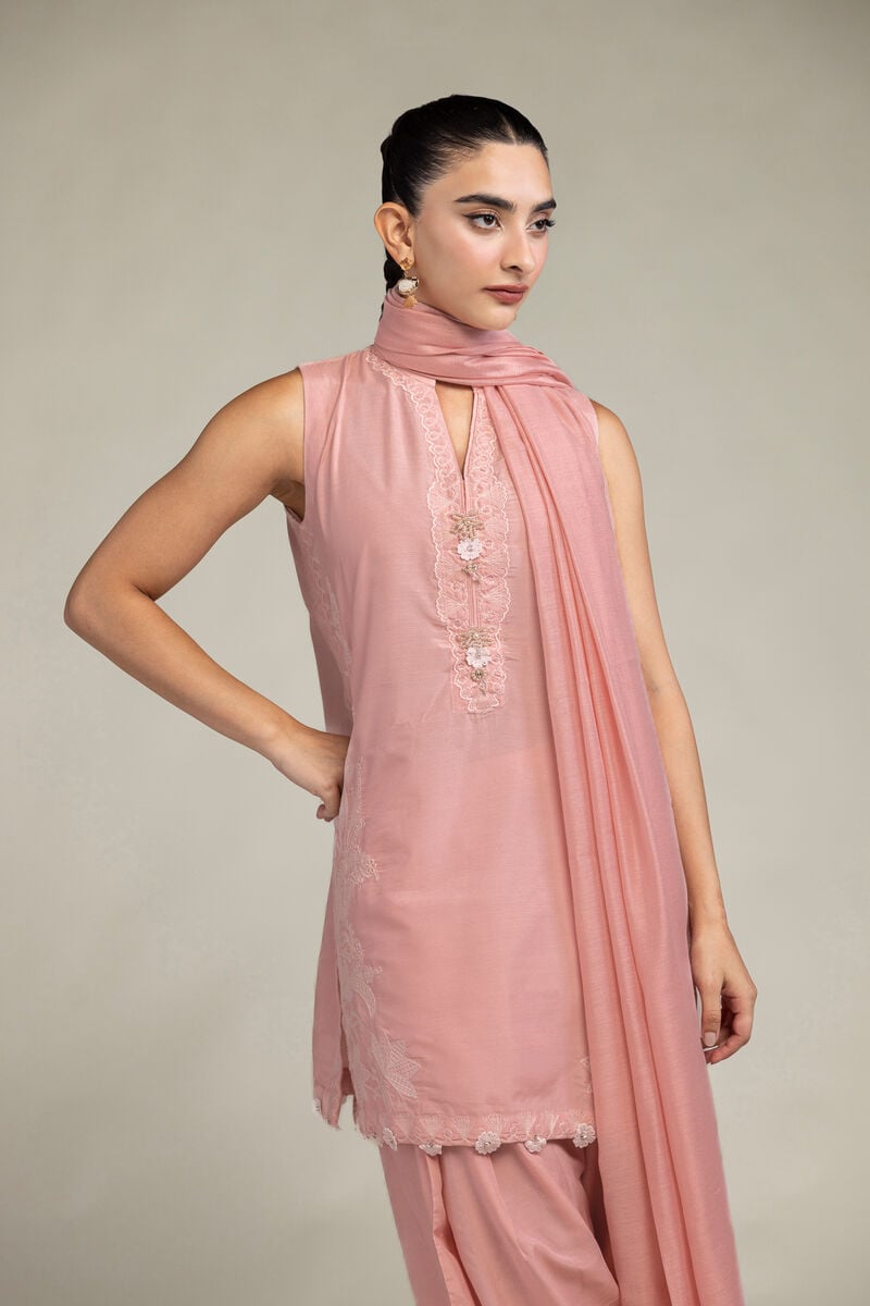 Floral Pink Dupatta
